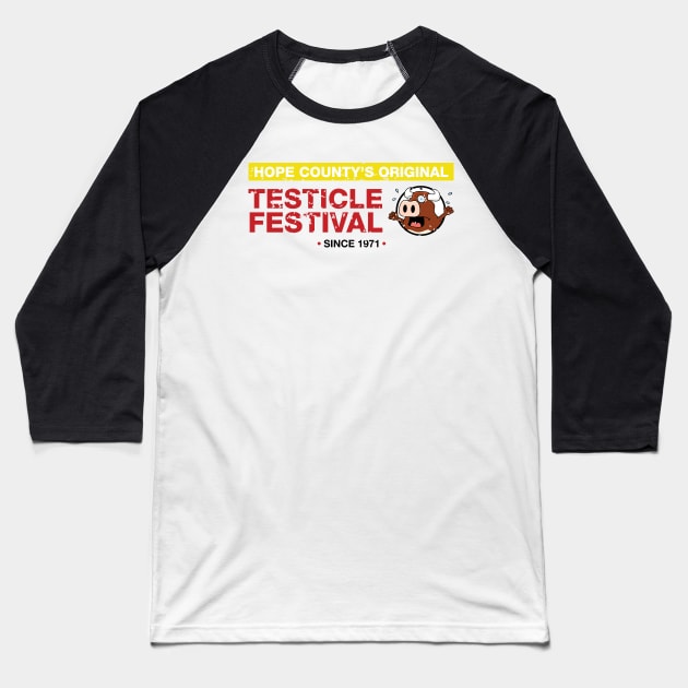 Testicle Fetival Baseball T-Shirt by rjzinger